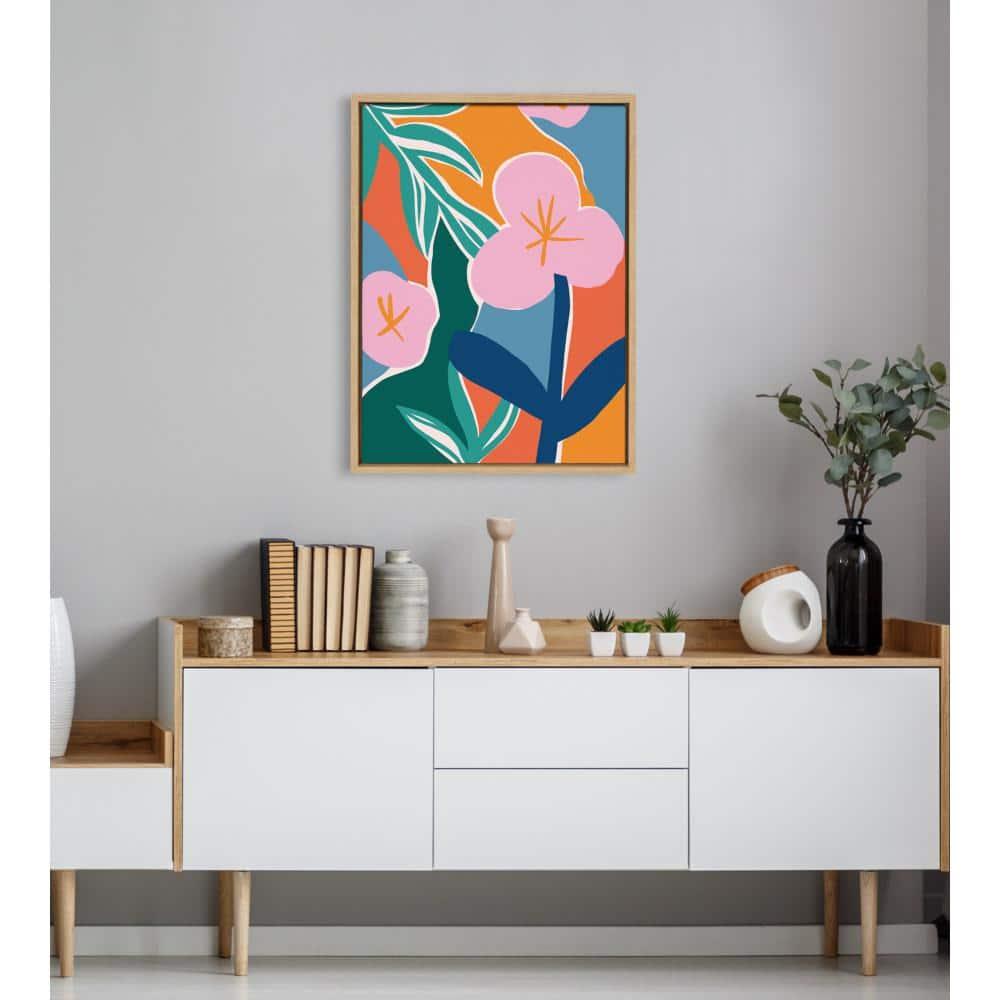 18" x 24" Sylvie Oaxaca Garden Framed Canvas by Kate Aurelia Holloway Natural - Kate & Laurel All Things Decor
