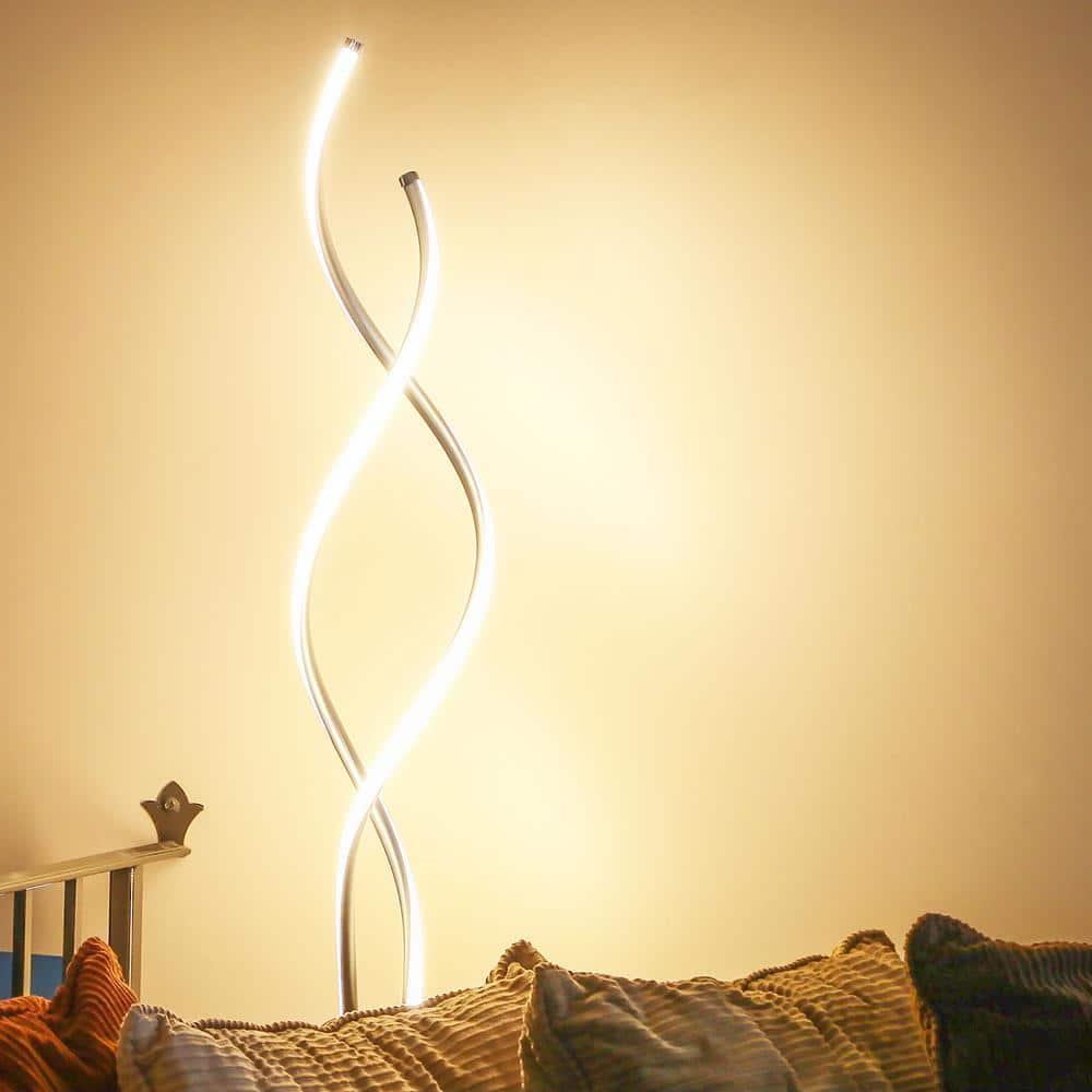 Brightech Embrace 60 in. Industrial 2-Light LED Energy Efficient Floor Lamp