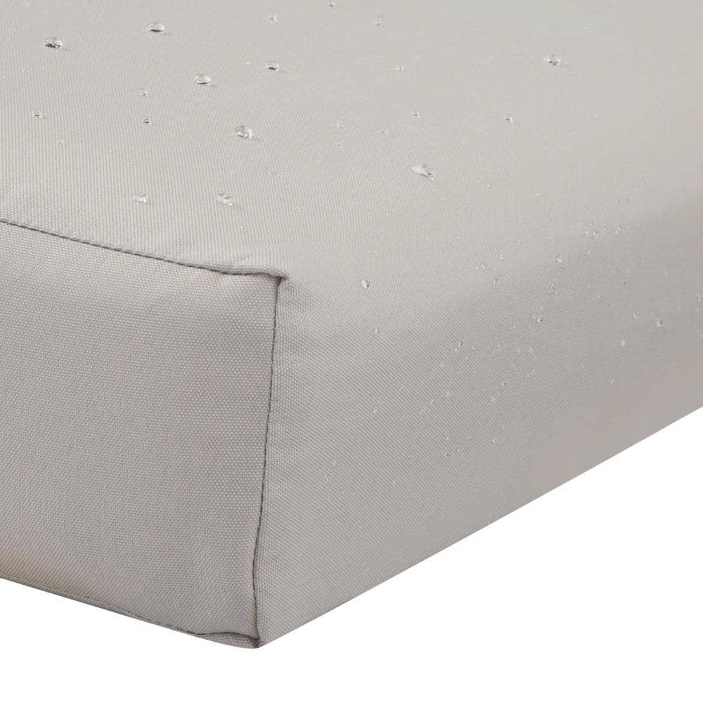 Classic Accessories Ravenna Water-Resistant Patio Bench/Settee Cushion, 48 x 18 x 3 inch, Mushroom