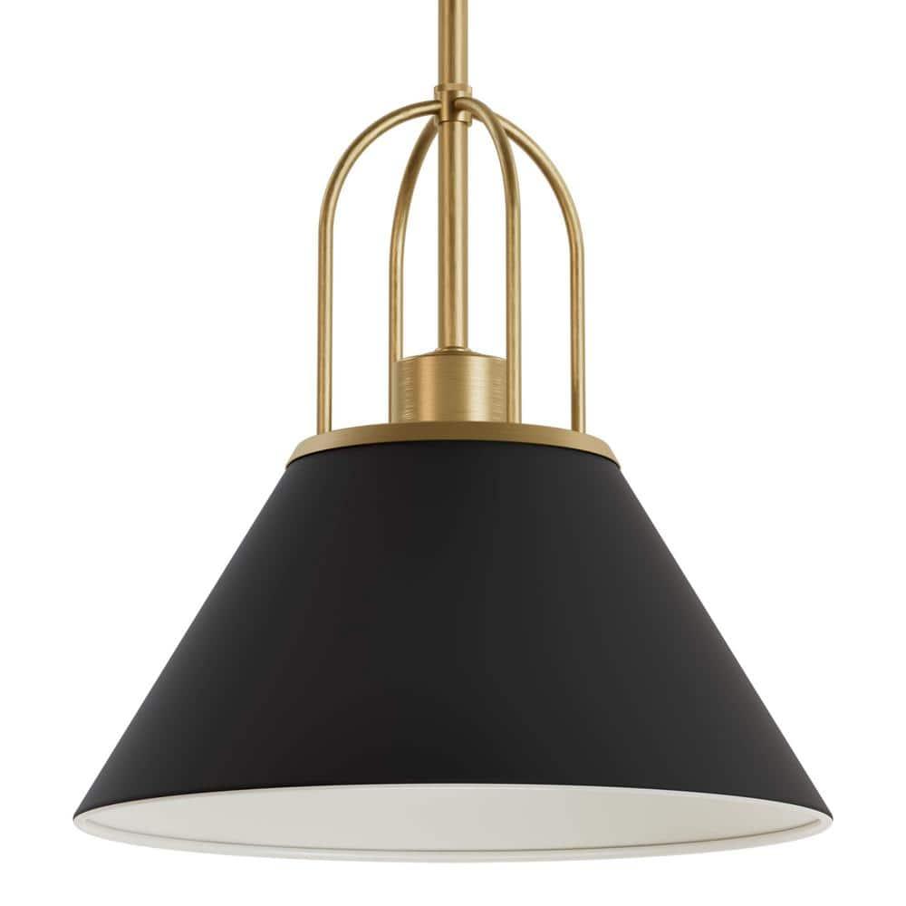 Jasmine Roth Collection + Hunter Jasmine Roth 1 - Light Flat Matte Black Cone Pendant