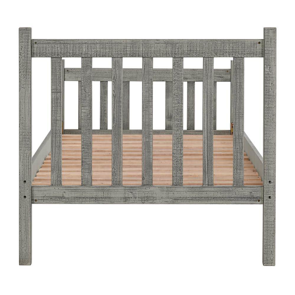 Alaterre Windsor Twin Wooden Weathered Beachhouse Farmhouse Industrial Bohemian Style Bed
