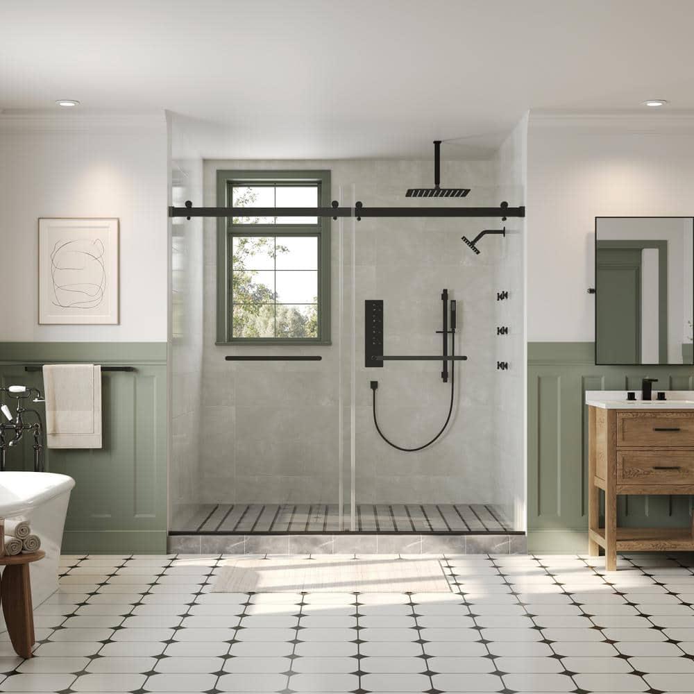 DualJetSpa 15-Spray Patterns 16" & 6" Dual Shower Head, Shower FaucetSystem with Thermostatic Rough-in Valve and Body Jets