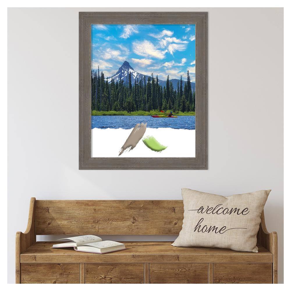 Amanti Art Alta Brown Grey Picture Frame Opening Size 22x28 in.