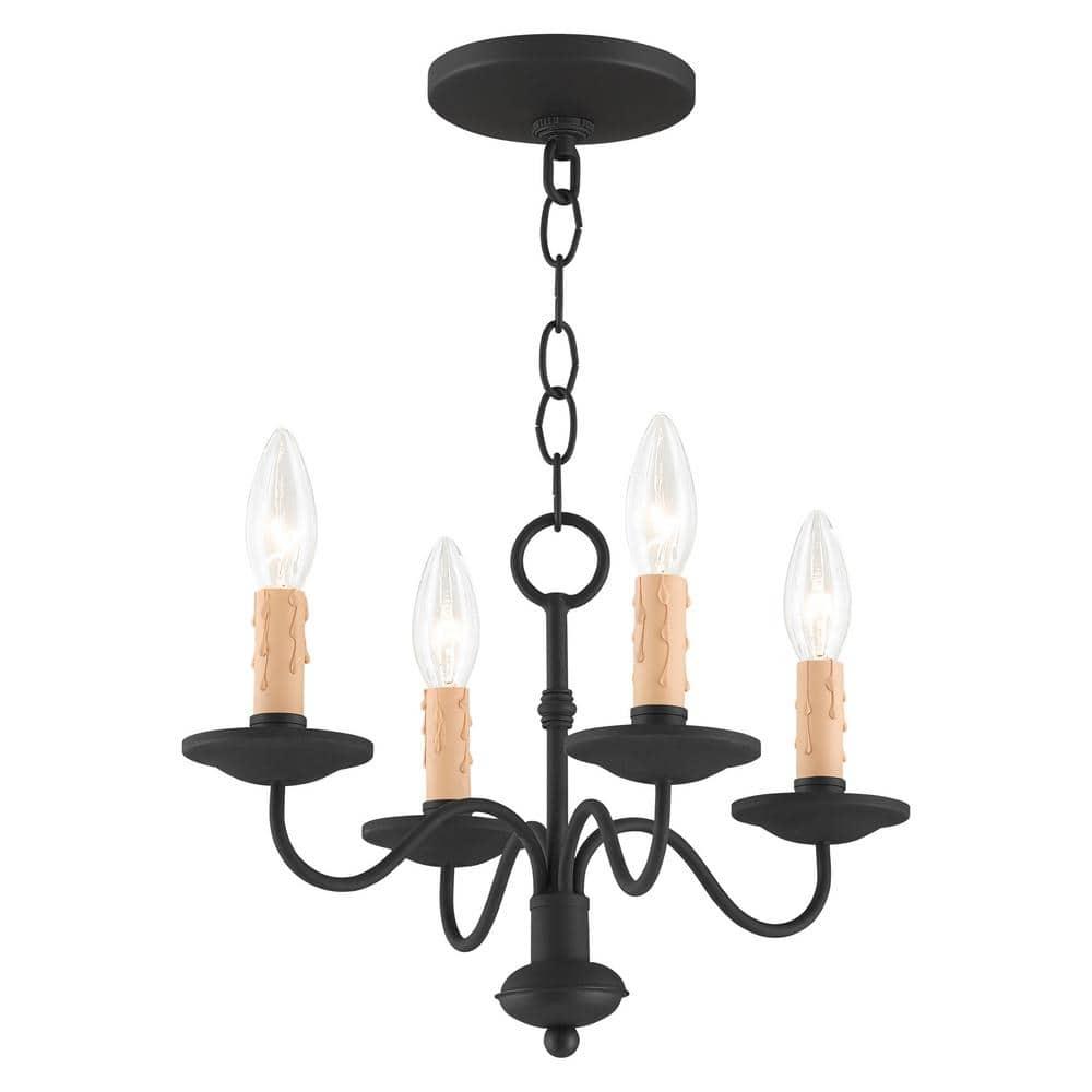 Livex Lighting Heritage Mini Chandelier in Black
