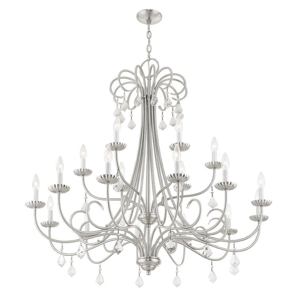 Livex Lighting Daphne 18 - Light Chandelier in  Brushed Nickel