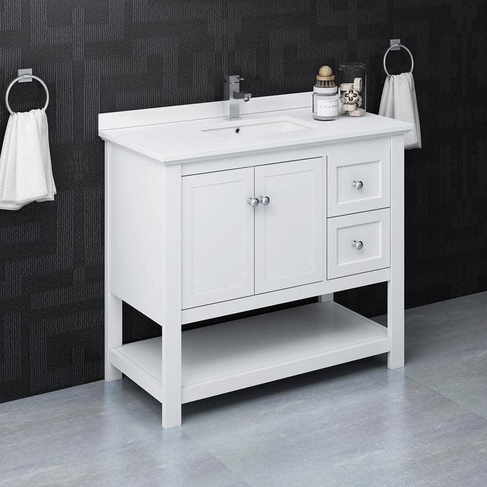 Fresca Manchester 42" Freestanding Single Sink Bathroom Vanity with Integrated Sink (Faucet Not Included)