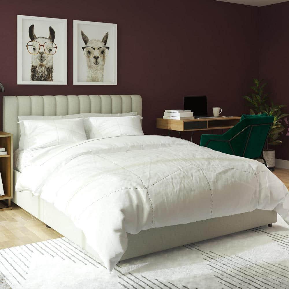 Brittany Upholstered Unfinished Platform Storage Bed