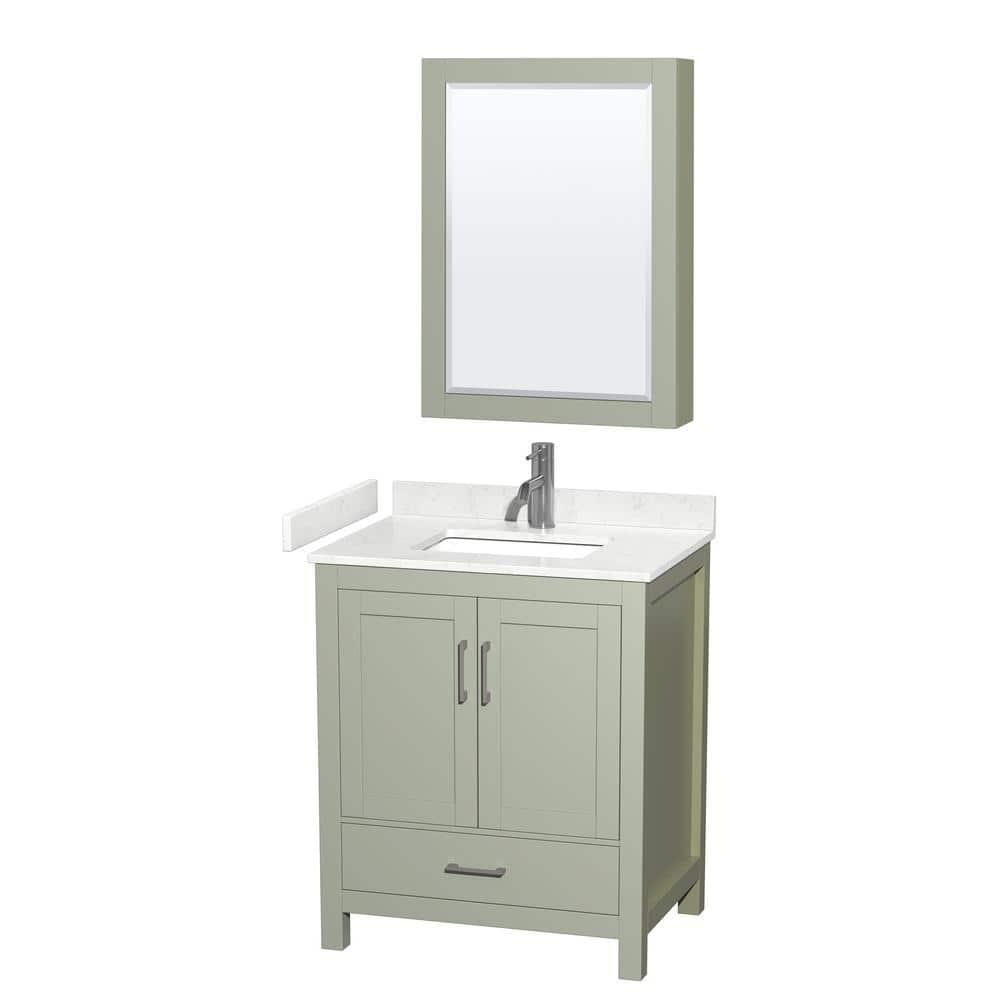 Wyndham Collection Wcs141430s-Vca-Med Sheffield 30" Free Standing Single Basin Vanity Set