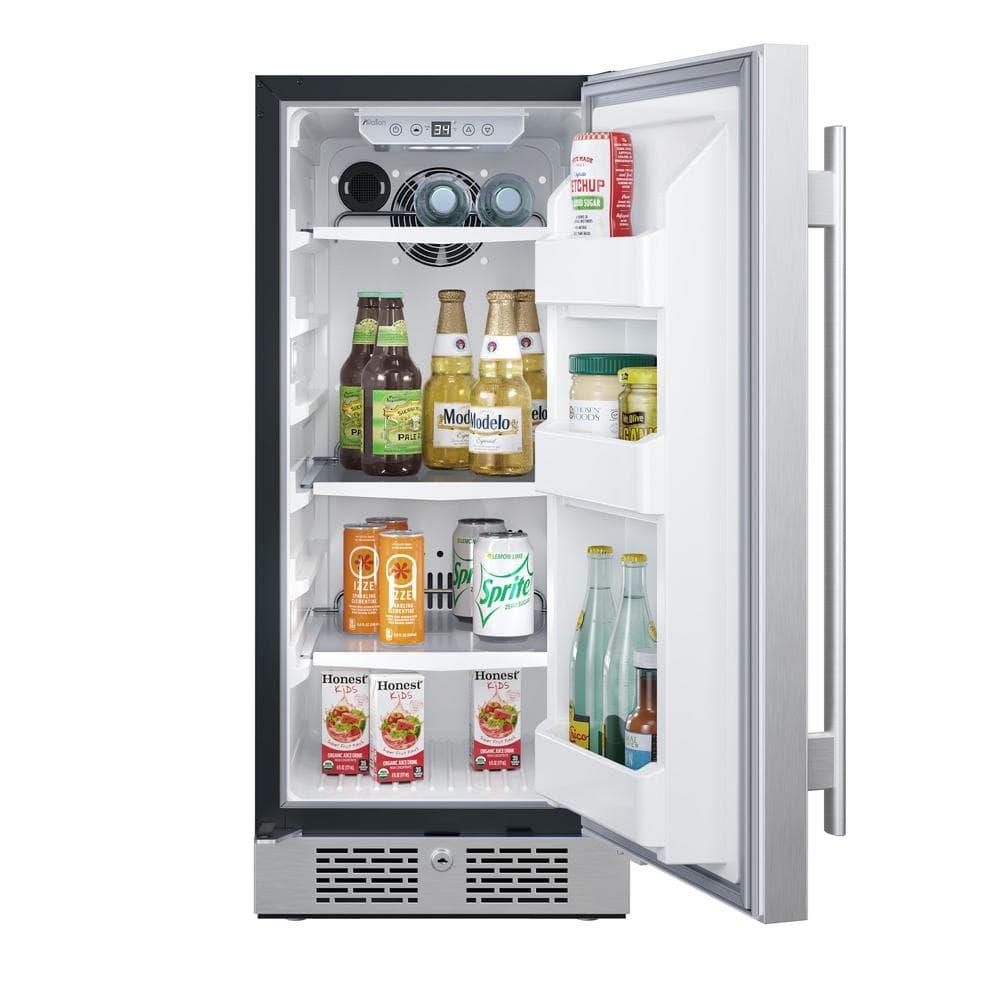 Avallon Afr152rh 15" Wide 3.3 Cu. Ft. Compact Refrigerator - Stainless Steel