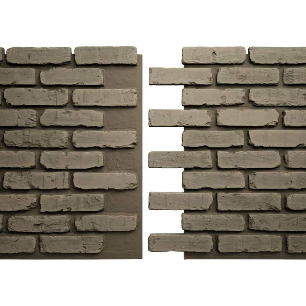 StoneCraft Aged Brick Faux Brick Panel, 46 7/8"W x 27"H x 1 1/4"D