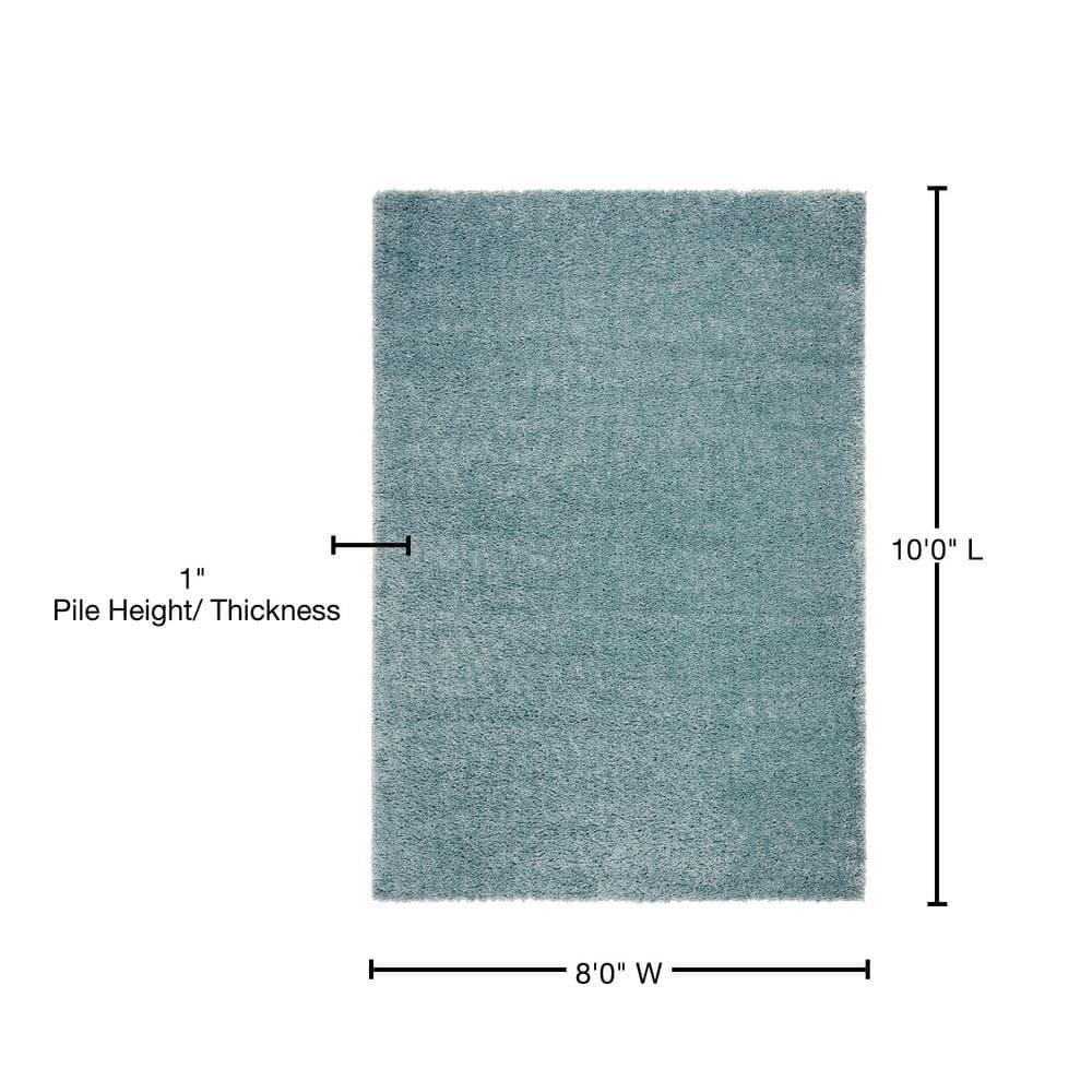 August Shag 900 AUG900 Power Loomed Indoor Area Rug - Aqua - 8'x10' - Safavieh