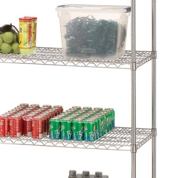 UltraDurable 24" D 5-Tier NSF-Certified Steel Shelving with Wheels