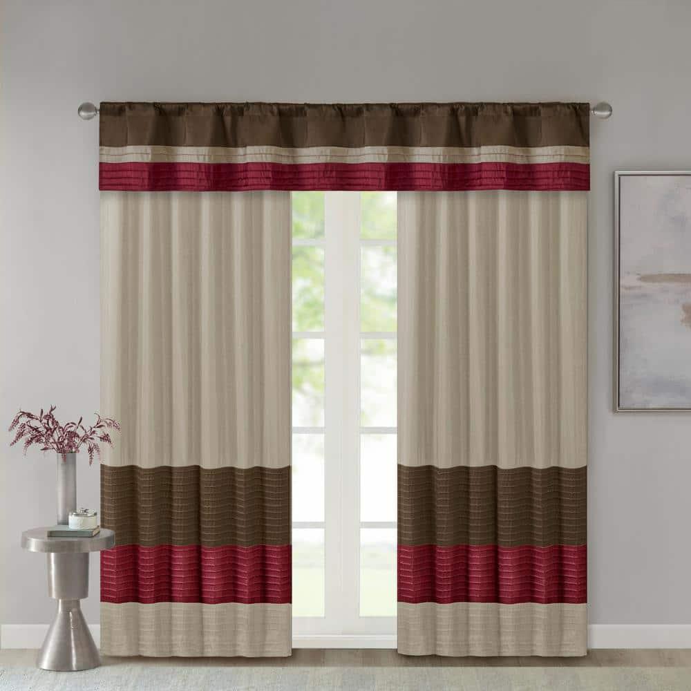 Madison Park Amherst Polyoni Pintuck Single Window Valance