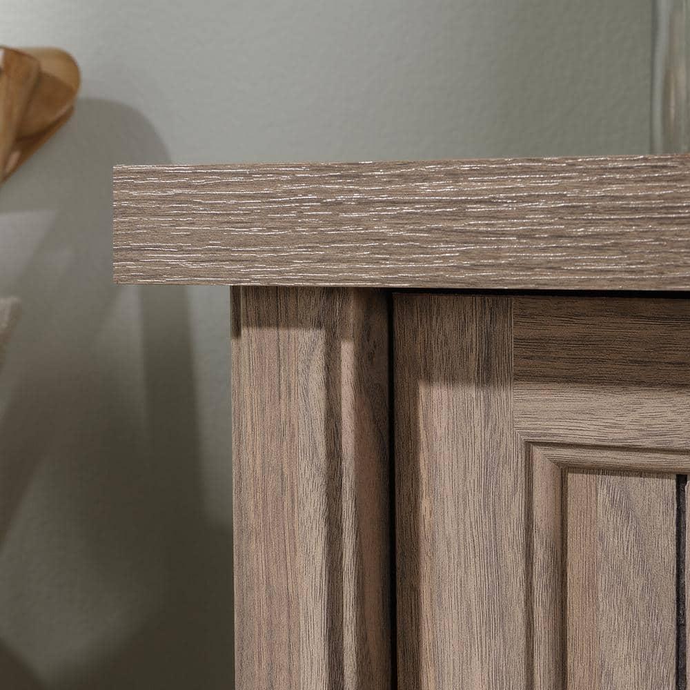 Sauder Costa Cabinet w/Pull-Out Printer Tray, Washed Walnut Finish