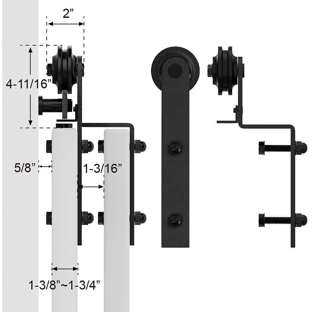 Sliding Standard Single Double Door Barn Door Hardware Kit