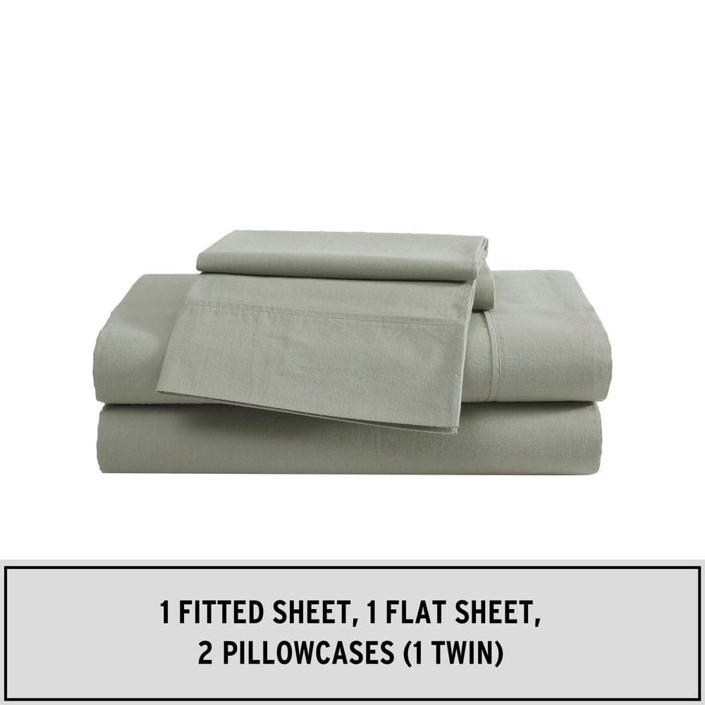 Eddie Bauer Eddie Bauer Solid Brushed Percale Cotton Sheet Set