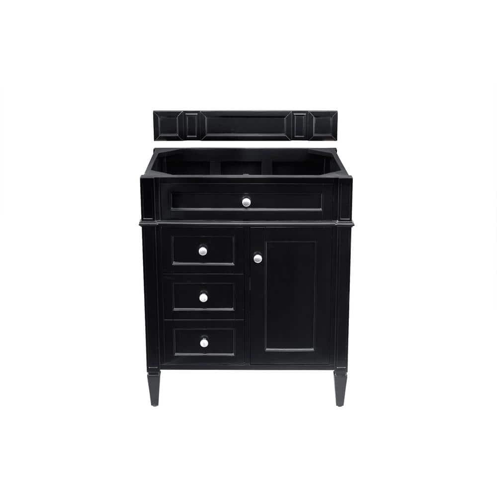 James Martin Vanities Brittany 30-Inches Black Onyx Bathroom Vanity Base Cabinet without Top