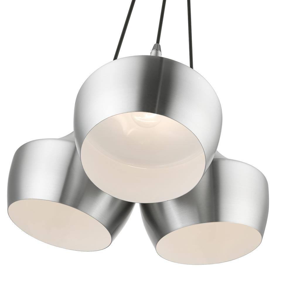 Livex Lighting Waldorf 3 - Light Pendant in  Brushed Aluminum