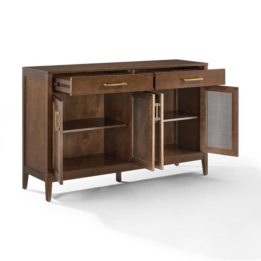 Crosley 56" Milo Sideboard Dark Brown