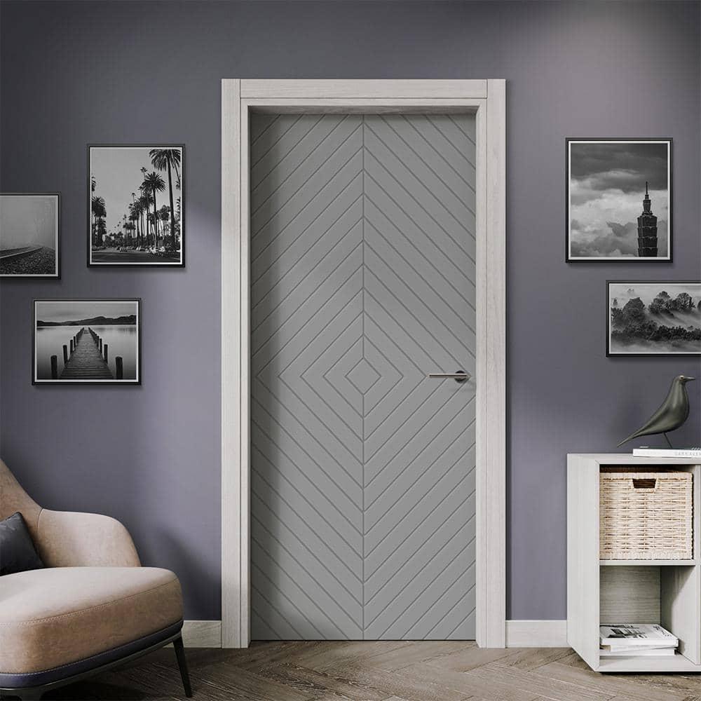 Calhome Hollow Paneled Painted Slab Door