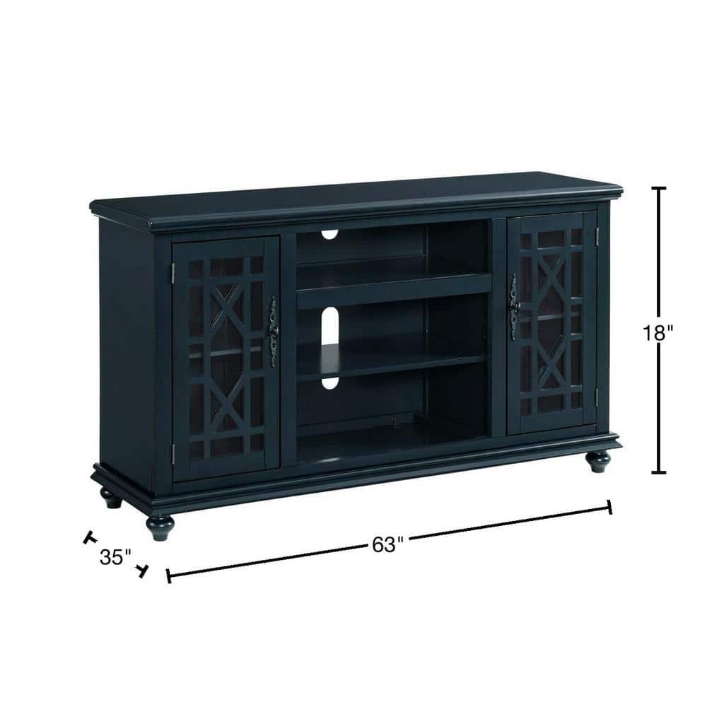 Martin Svensson Home Elegant 2 Door Catalina Blue 63" TV Stand
