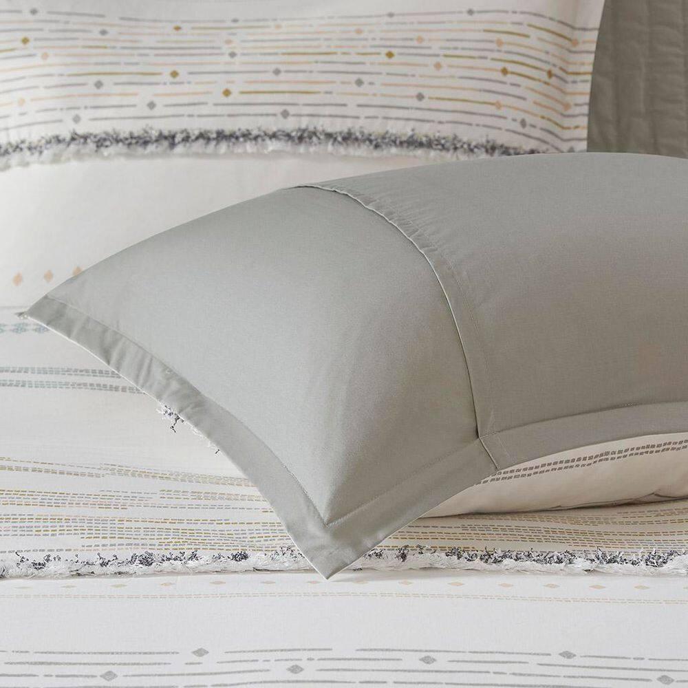 Nea Boho, Mid-Century 3 Piece Stripe Cotton Comforter Set With Tassels