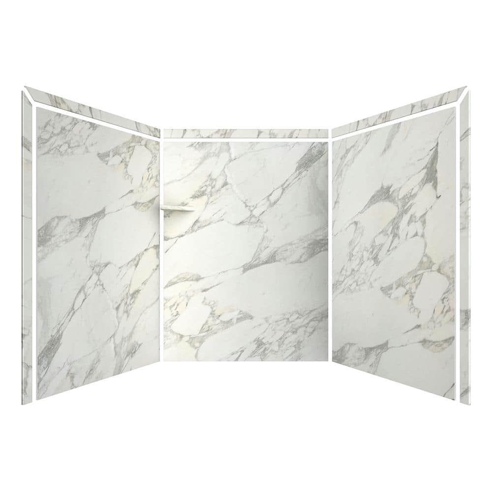 FlexStone Adaptable 60"W x 60"D x 80"H Alcove Shower Surround