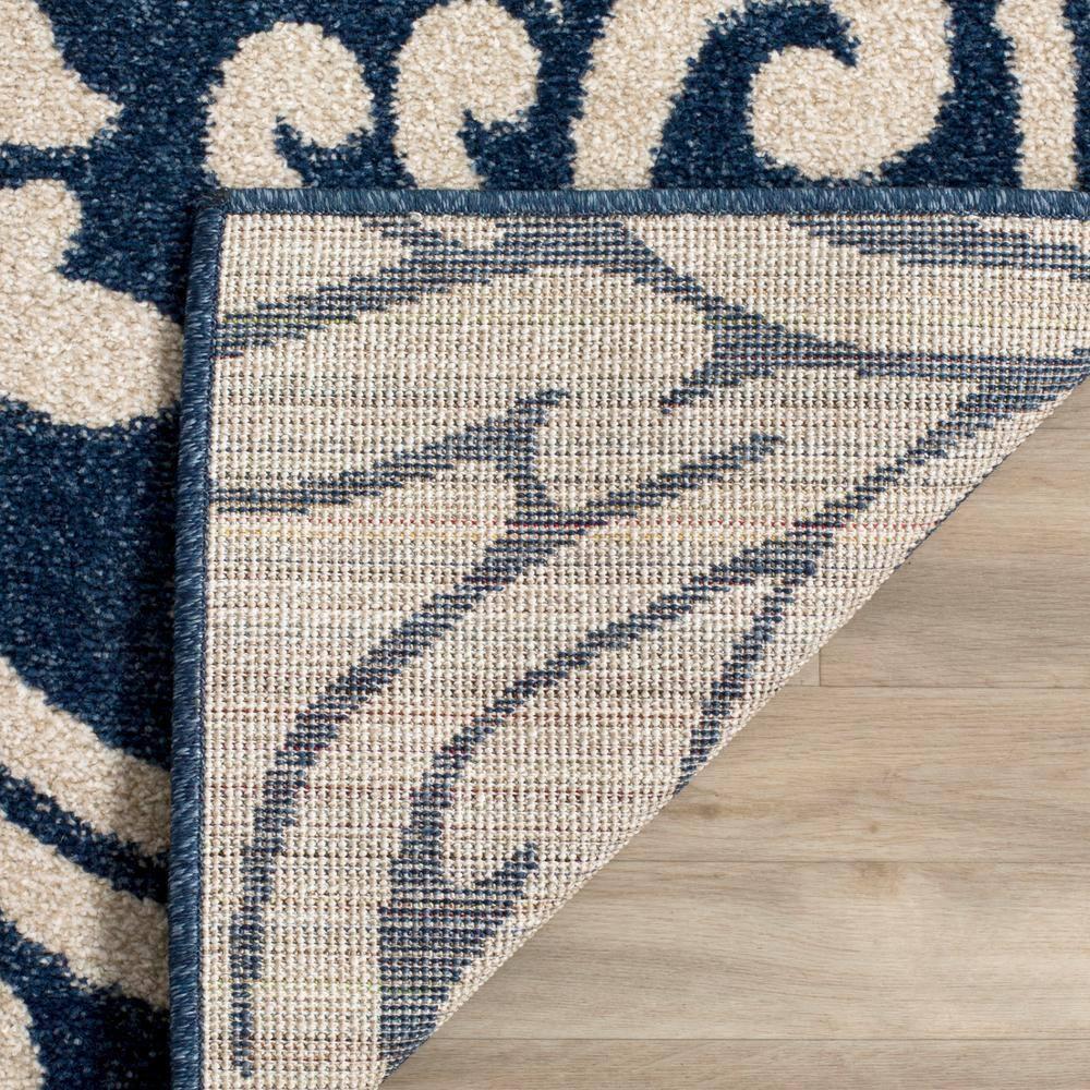 Amherst AMT425 Power Loomed Indoor Area Rug - Navy/Ivory - 4'x6' - Safavieh