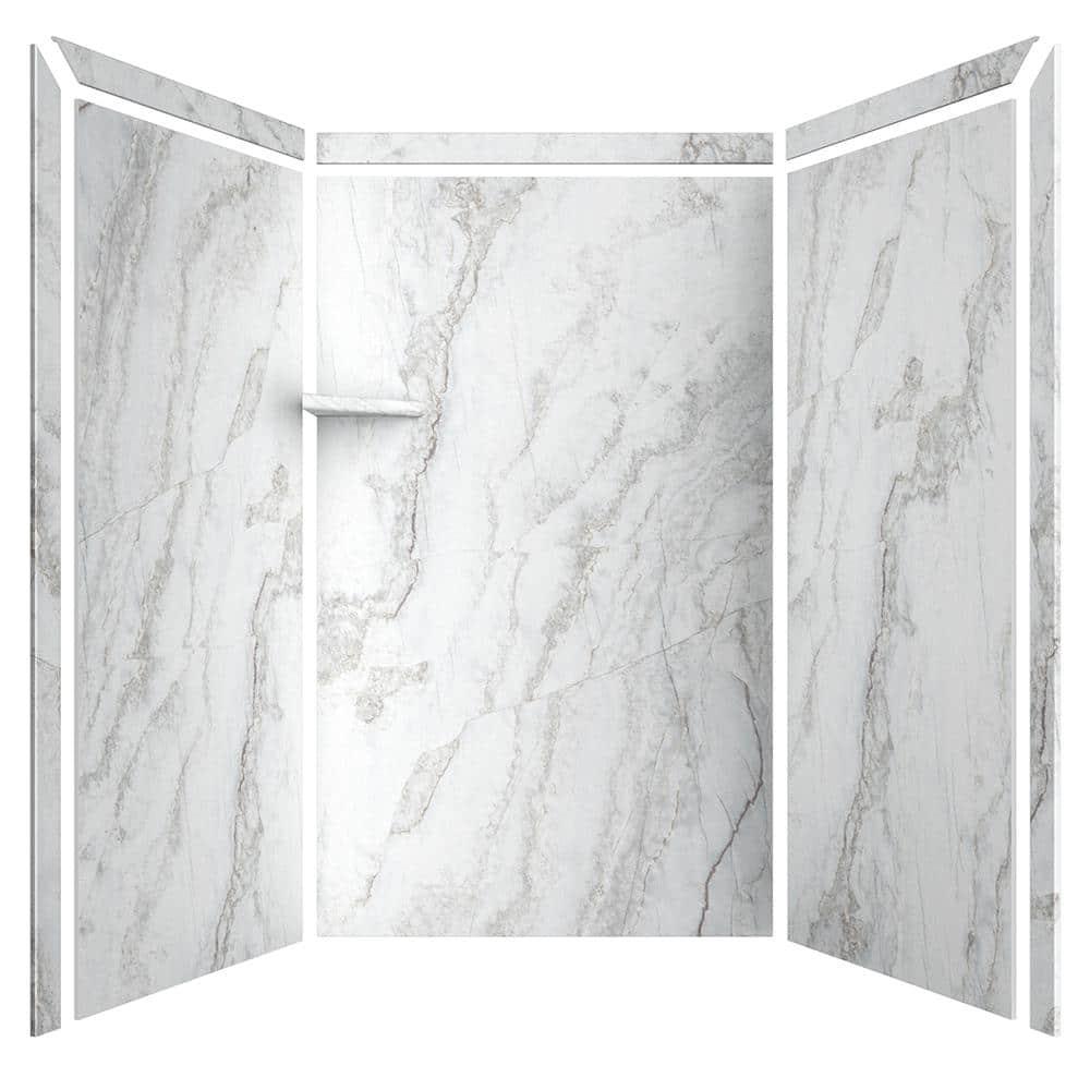 FlexStone Elegance 3-Panel 48"W x 36"D x 80"H Alcove Shower Surround
