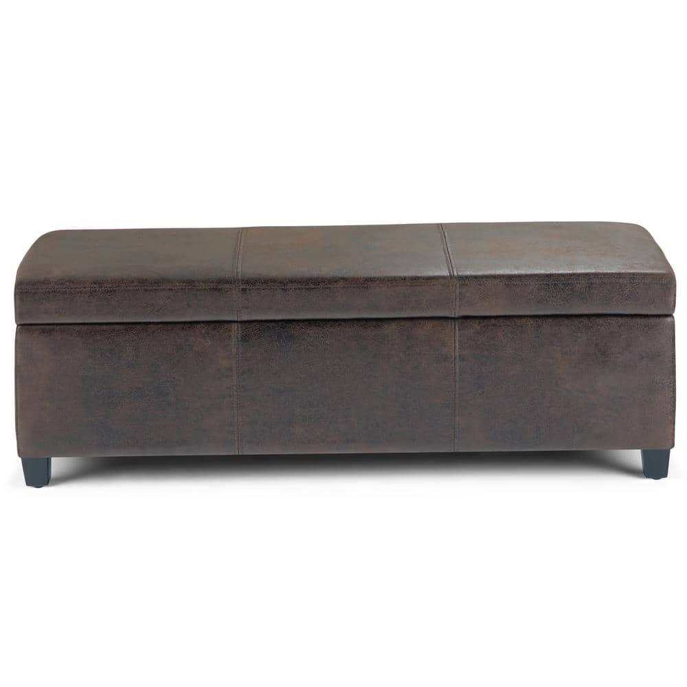 Simpli Home Avalon Storage Ottoman Bench,Assembled