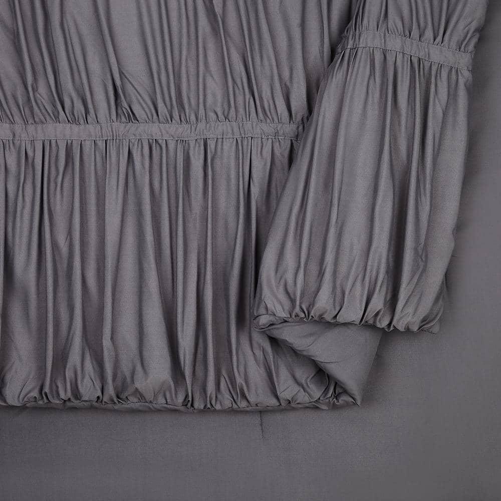 Modern Heirloom Emily Texture T/TXL Emily Texture Comforter Set Dark Gray: Polyester, Machine Washable, Includes Sham