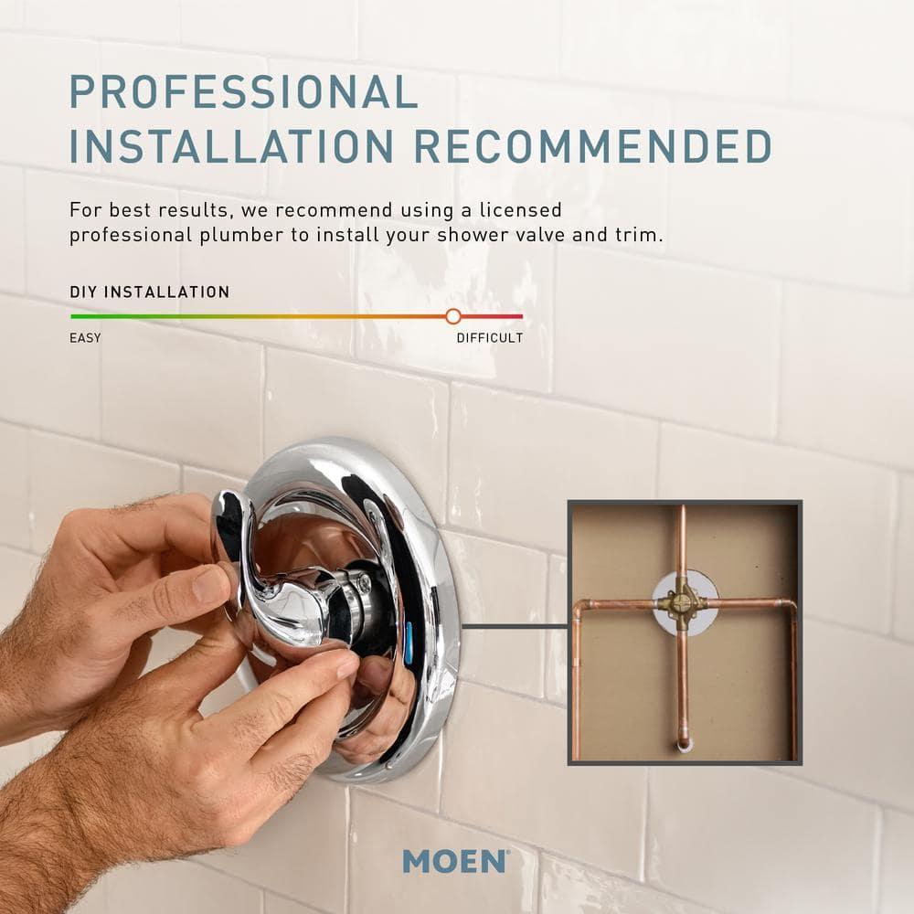 MOEN 82611SRN Brecklyn Single Handle 6-Spray Tub Shower Faucet w/ Magnetix Rainshower in Spot Resist Brushed Nickel (Valve Included)