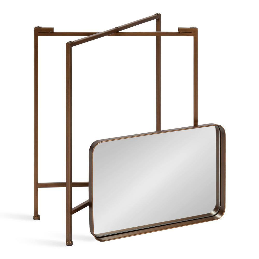 Kate and Laurel Celia Rectangle Metal Side Table, 18x12x26, Bronze