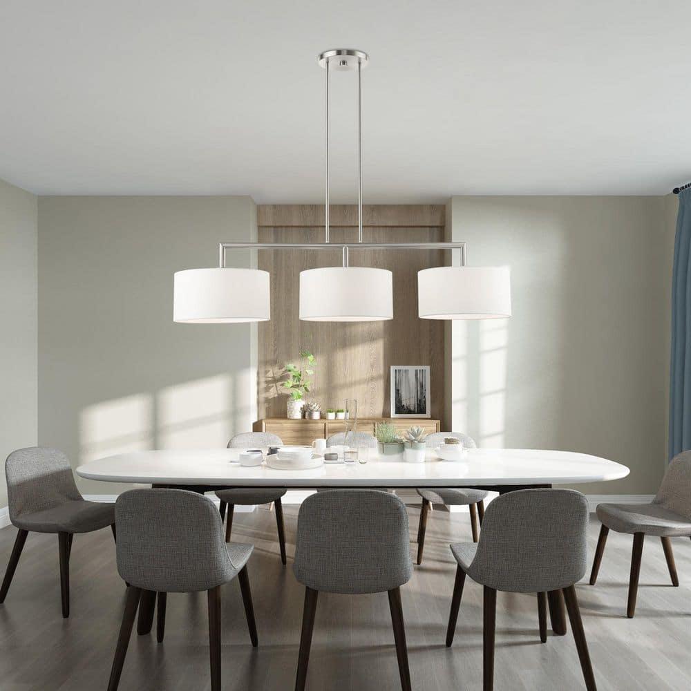 Livex Lighting Meridian 3 - Light Chandelier in  Brushed Nickel