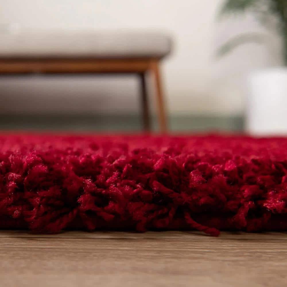 Unique Loom 6' 0 x 6' 0 Solo Calabasas Red Area Rug