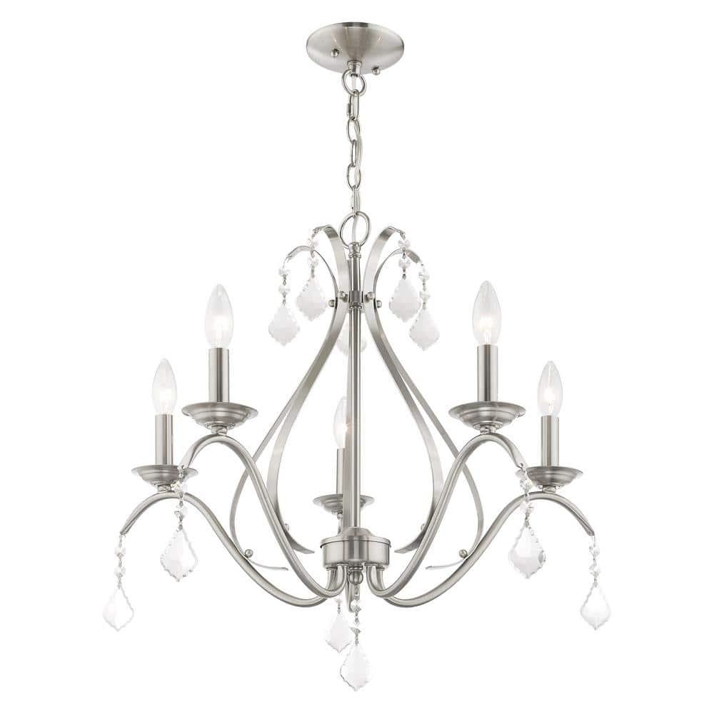 Livex Lighting Caterina 5 - Light Chandelier in  Brushed Nickel