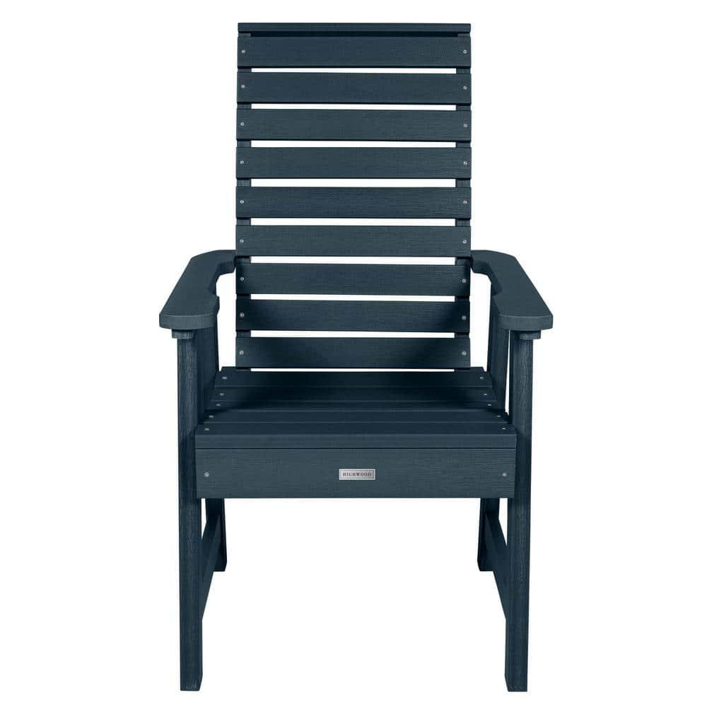 Weatherly Outdoor Dining Arm Chair - Federal Blue - highwood: Sturdy Patio Chairs, Fade & Water-Resistant