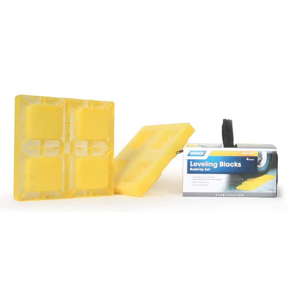 Camco RV Leveling Blocks - Interlocking Design - Yellow, Resin (44501)