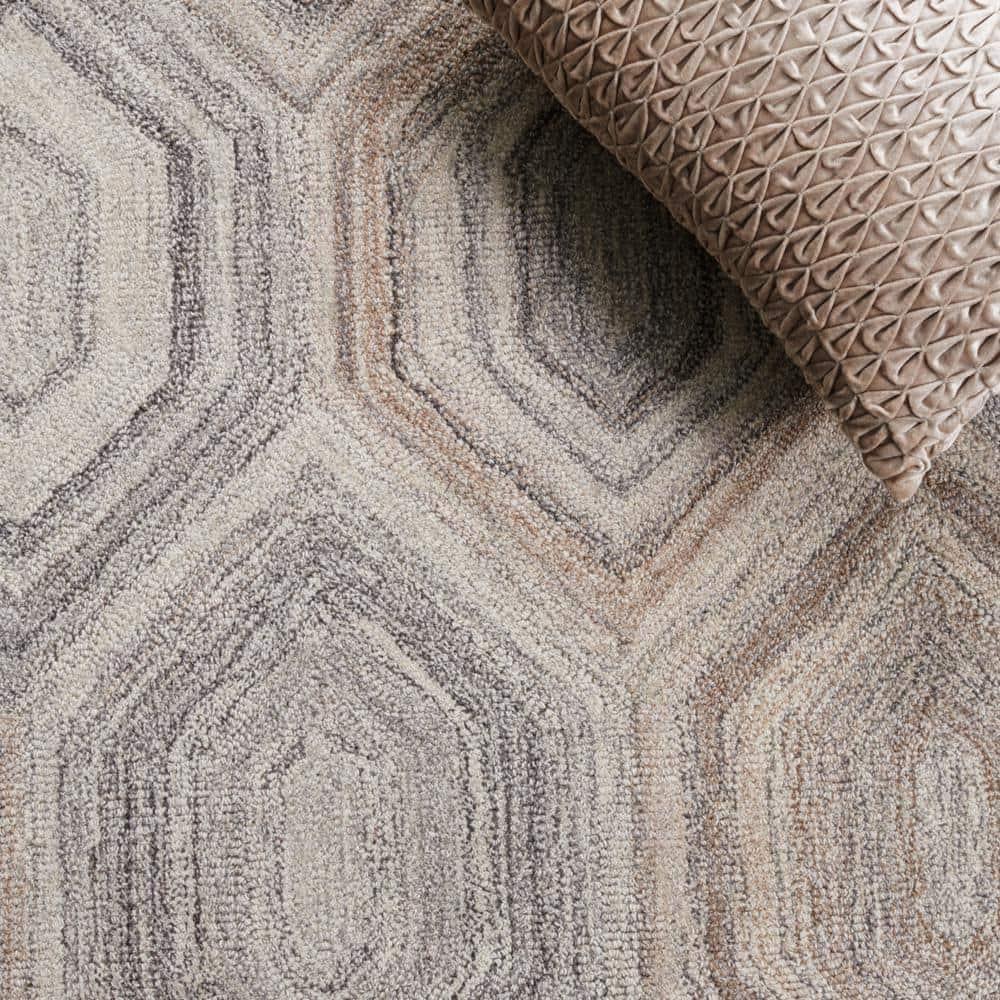 Abstract ABT901 Handmade Indoor Area Rug - Grey - 8'x10' - Safavieh