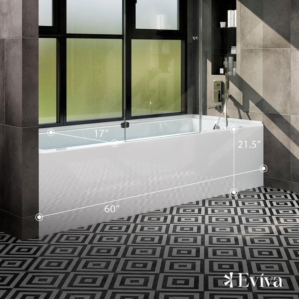 Nova 60'' x 32'' Alcove / Tile In Soaking Acrylic Bathtub