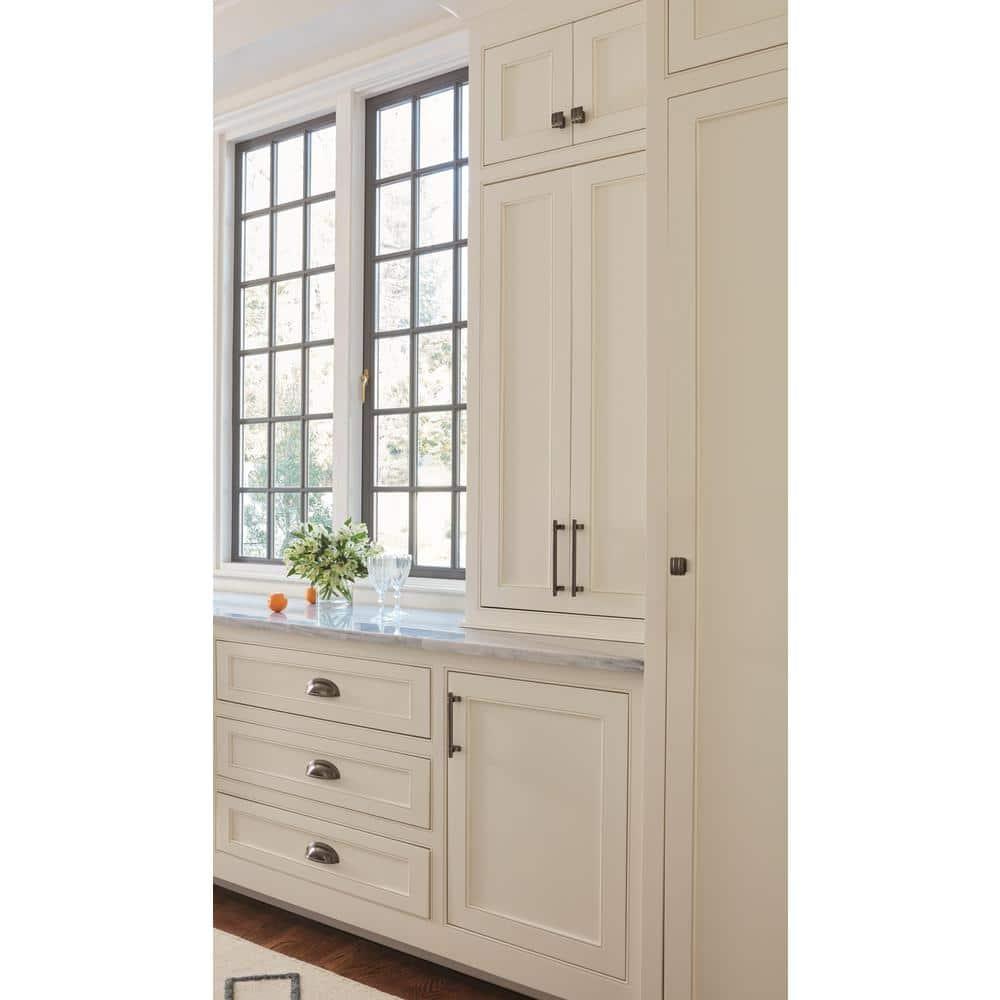 Amerock Davenport 5-1/16 inch (128mm) Center-to-Center Satin Nickel Cabinet Pull
