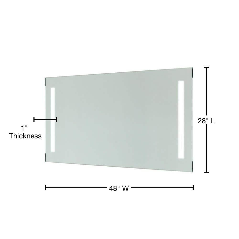 Vanity Art VA1-48 LED Bathroom Mirror with Sensor Switch - 48 x 28 x 1 in.