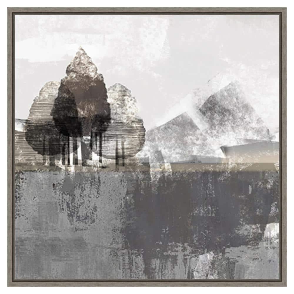 Amanti Art 30"x30" Textured Landscape by Northern Lights Framed Canvas Wall Art Print