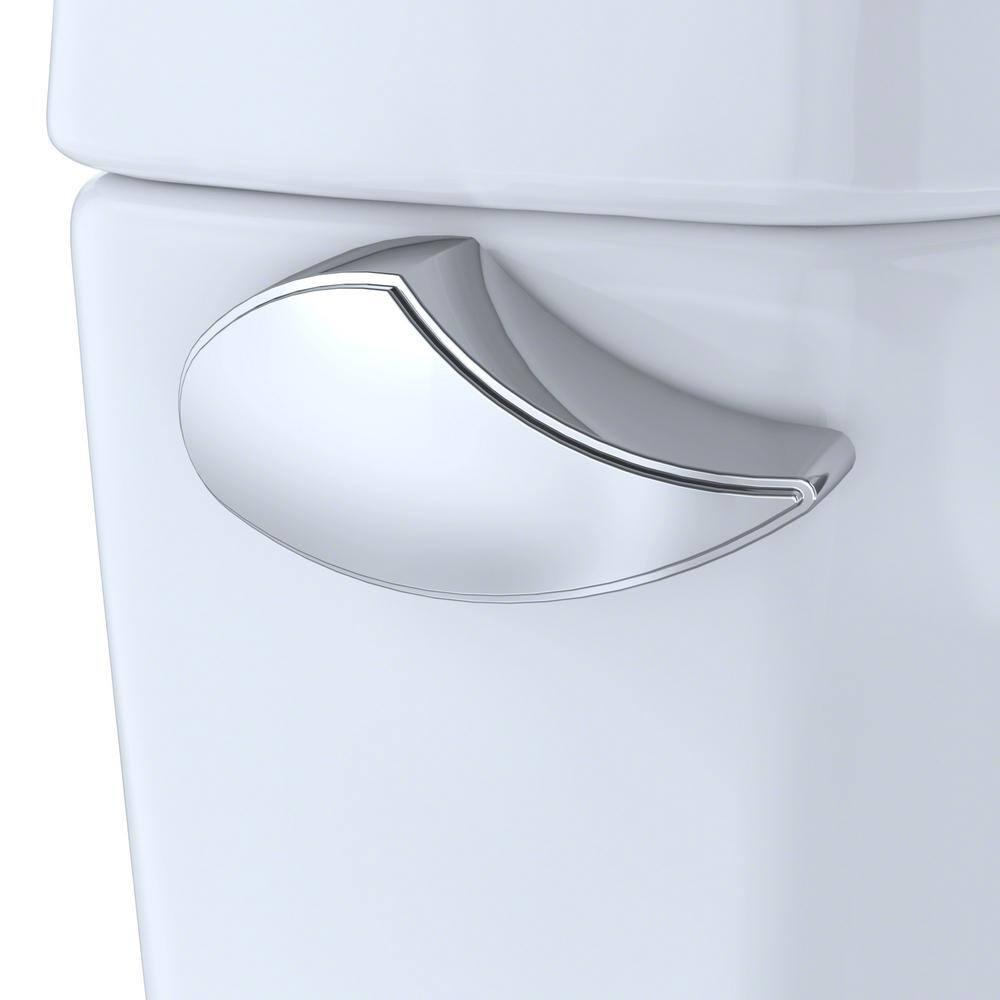 TOTO® Drake® WASHLET®+ Two-Piece Elongated 1.28 GPF Universal Height TORNADO FLUSH® Toilet with C5 Bidet Seat, Cotton White - MW7763084CEFG#01
