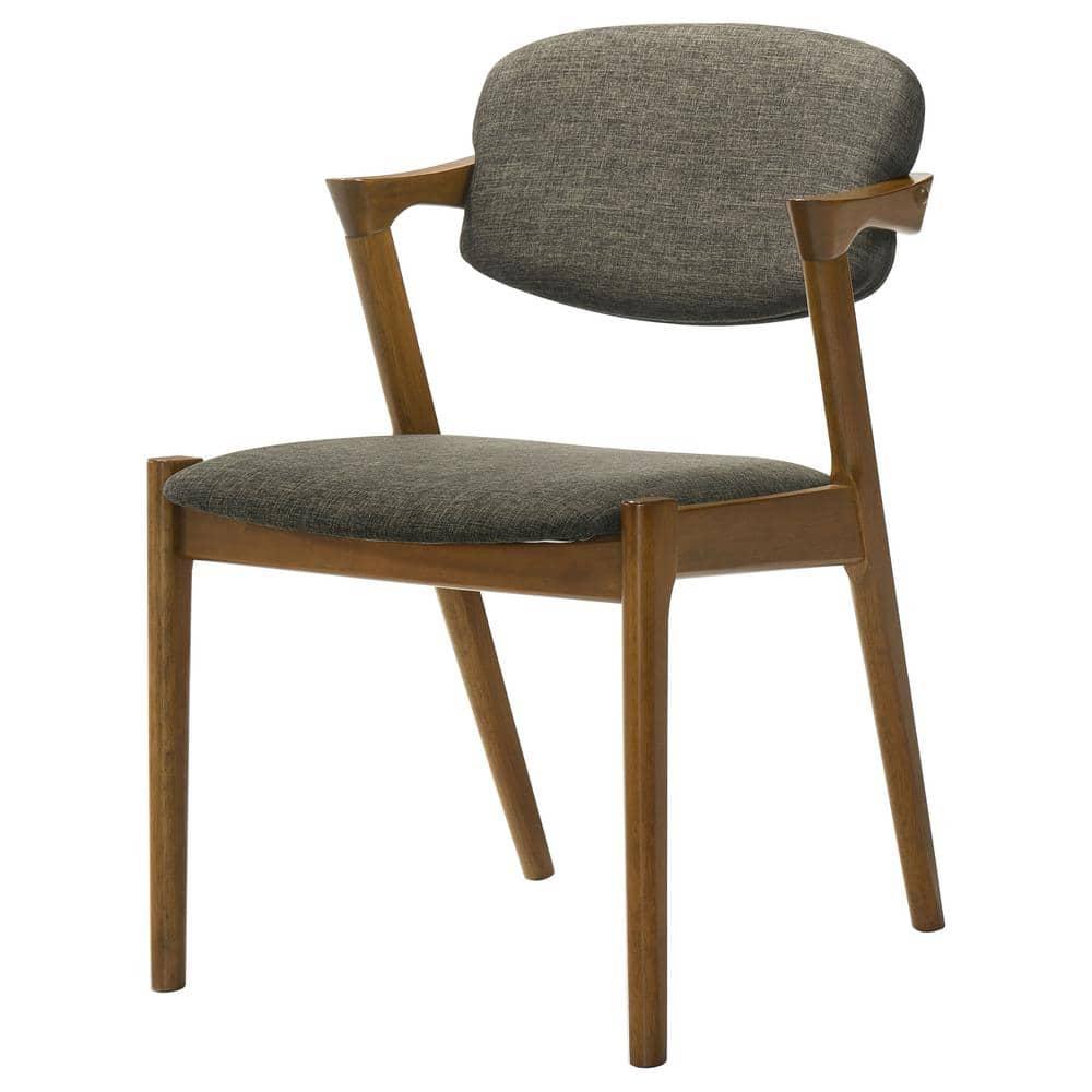 Saltoro Sherpi Wooden Modern Dining Side Chair, Gray, Set of 2