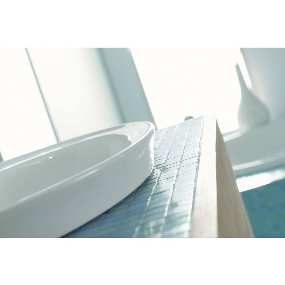 Serif® Ceramic Oval Drop-In Bathroom Sink with Overflow