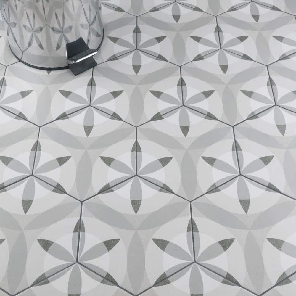 Hexatile 7"x 8" Porcelain Moroccan Wall & Floor Tile