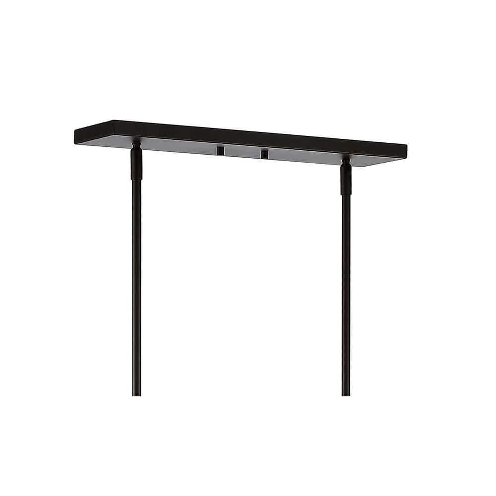JONATHAN Y Galax 39" 8-Light Adjustable Iron Farmhouse Industrial LED Dimmable Pendant, Oil Rubbed Bronze