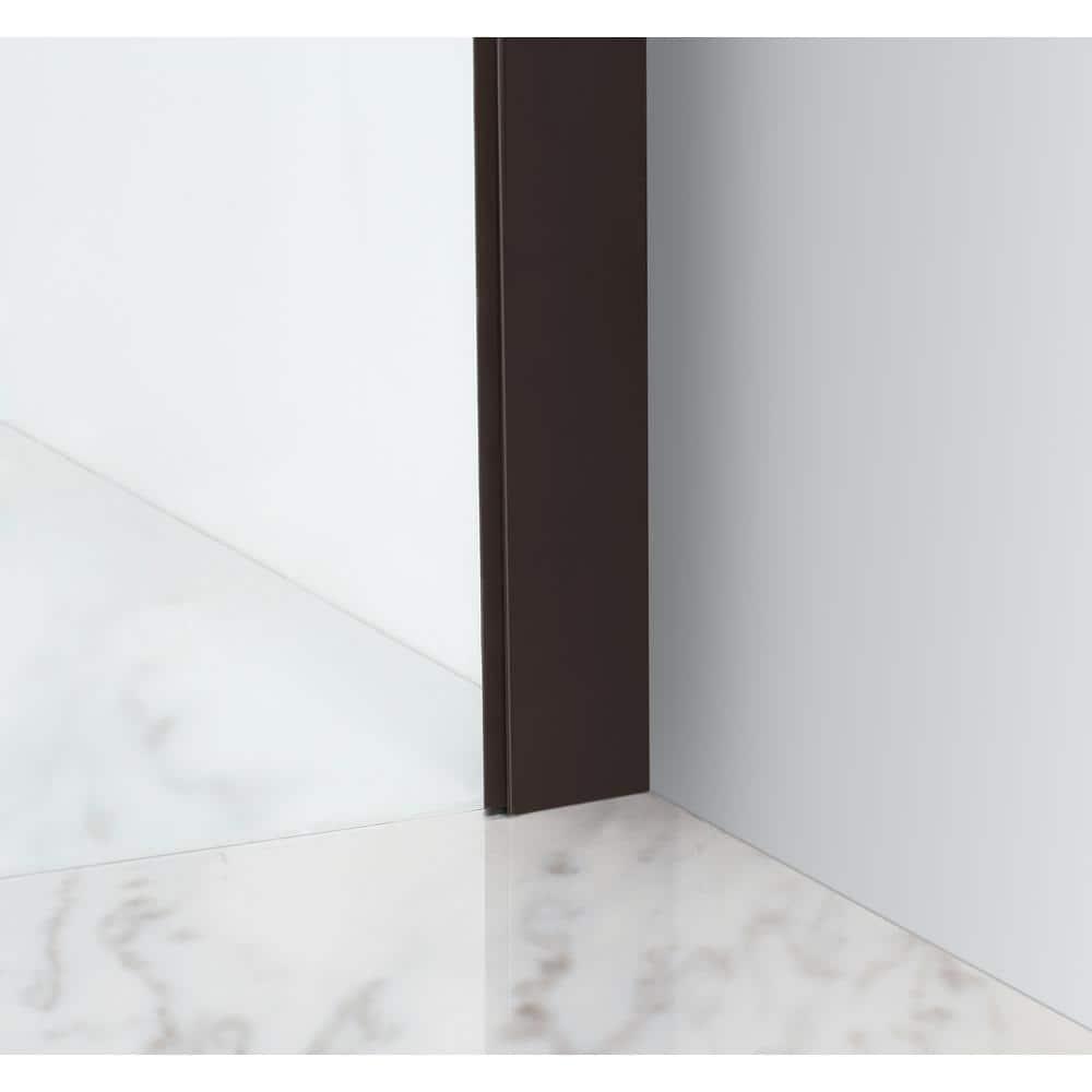 Coraline XL 56" W x 80" H Single Sliding Frameless Shower Door