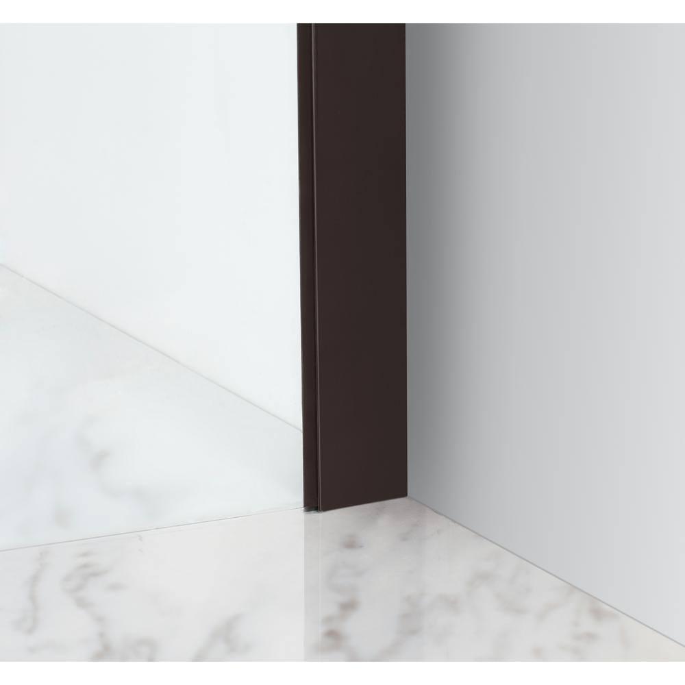 Langham XL 56" - 60" W x 36" D x 80" H Frameless Rectangle Sliding Shower Enclosure